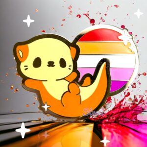 Lesbian Otter Pin